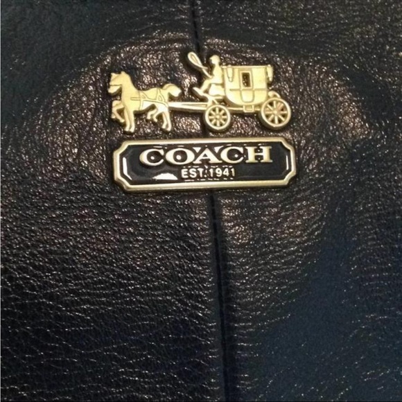 Coach coach maggie madison women’s Black Leather Tote Bag/handbag - Picture 5 of 10